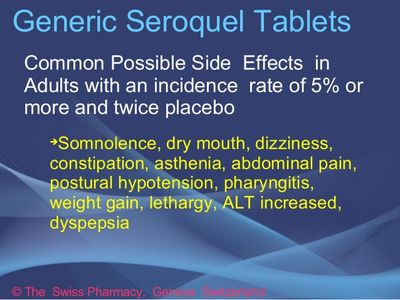 Some Common Side Effects of Quetiapine